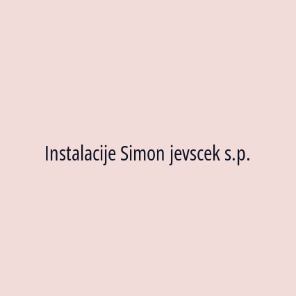 Instalacije Simon jevscek s.p.