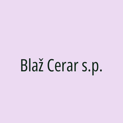 Blaž Cerar s.p.