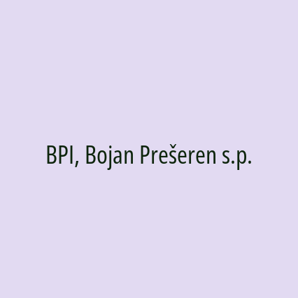 BPI, Bojan Prešeren s.p. - Logotip