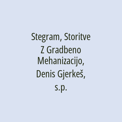 Stegram, Storitve Z Gradbeno Mehanizacijo, Denis Gjerkeš, s.p. - Logotip