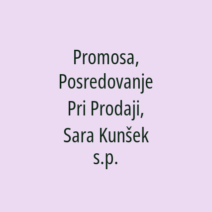 Promosa, Posredovanje Pri Prodaji, Sara Kunšek s.p. - Logotip