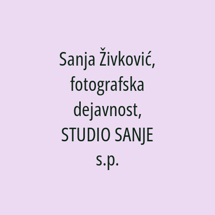 Sanja Živković, fotografska dejavnost, STUDIO SANJE s.p. - Logotip