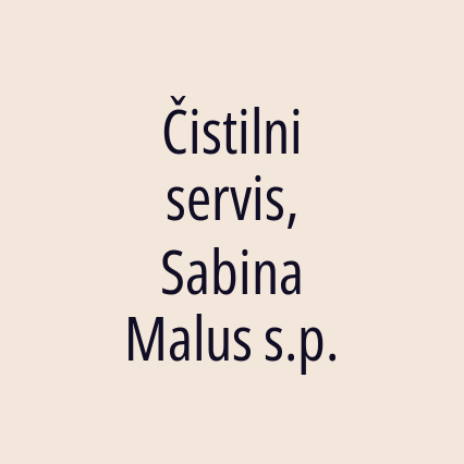 Čistilni servis, Sabina Malus s.p.