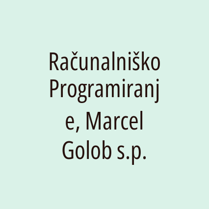 Računalniško Programiranje, Marcel Golob s.p.