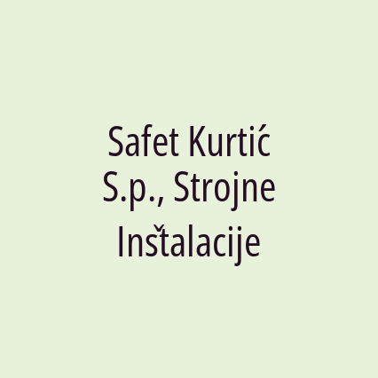 Safet Kurtić S.p., Strojne Inštalacije - Logotip