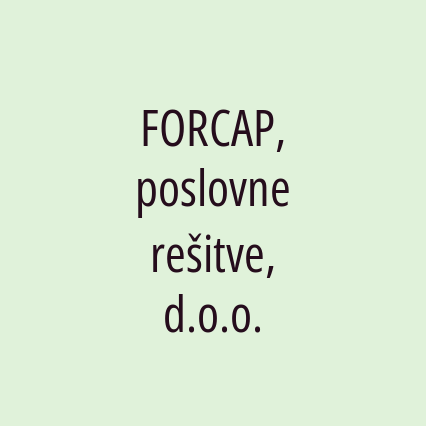 FORCAP, poslovne rešitve, d.o.o.