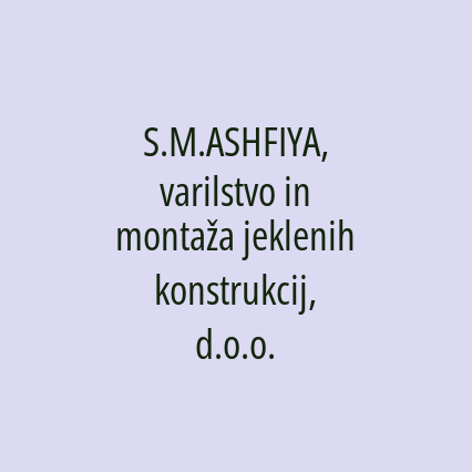 S.M.ASHFIYA, varilstvo in montaža jeklenih konstrukcij, d.o.o. - Logotip