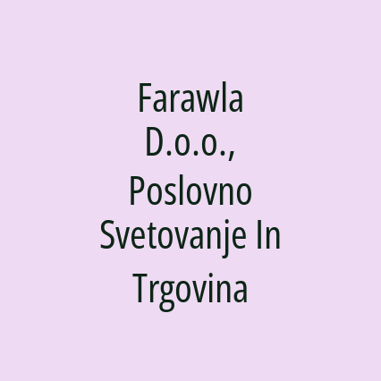 Farawla D.o.o., Poslovno Svetovanje In Trgovina - Logotip