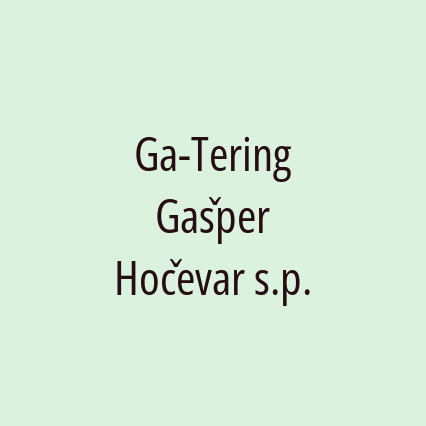 Ga-Tering Gašper Hočevar s.p.