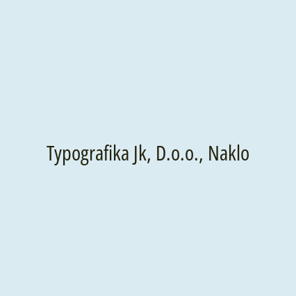 Typografika Jk, D.o.o., Naklo - Logotip