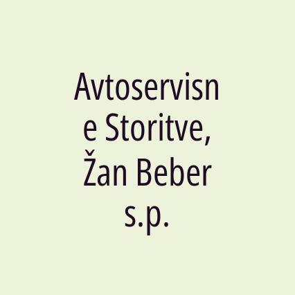 Avtoservisne Storitve, Žan Beber s.p.