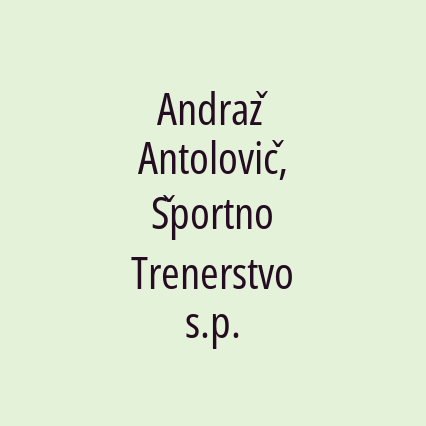 Andraž Antolovič, Športno Trenerstvo s.p.