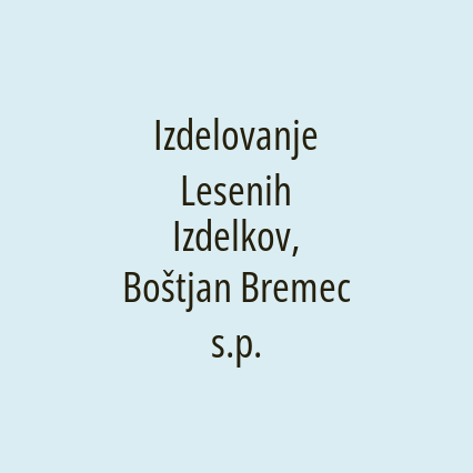 Izdelovanje Lesenih Izdelkov, Boštjan Bremec s.p. - Logotip