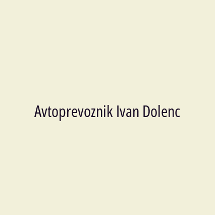 Avtoprevoznik Ivan Dolenc