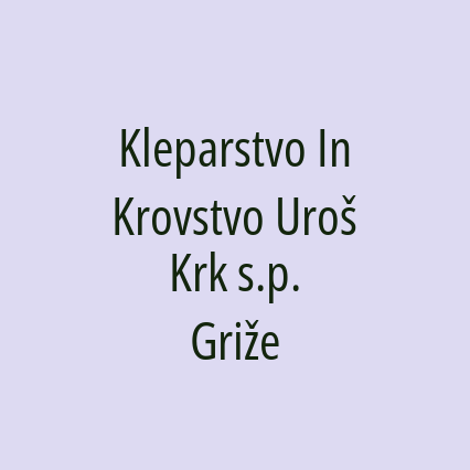 Kleparstvo In Krovstvo Uroš Krk s.p. Griže - Logotip