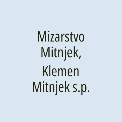 Mizarstvo Mitnjek, Klemen Mitnjek s.p.