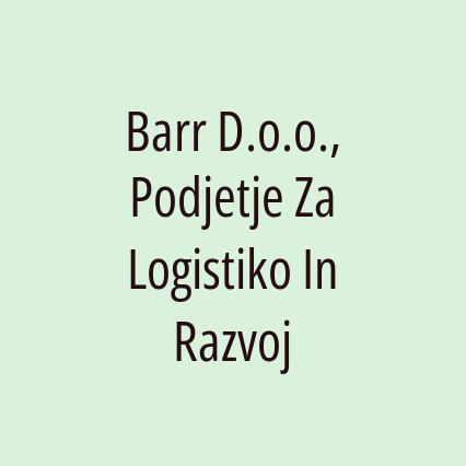 Barr D.o.o., Podjetje Za Logistiko In Razvoj - Logotip