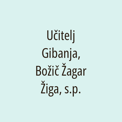 Učitelj Gibanja, Božič Žagar Žiga, s.p. - Logotip