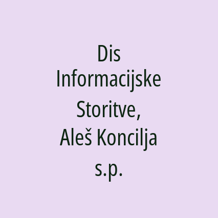 Dis Informacijske Storitve, Aleš Koncilja s.p. - Logotip