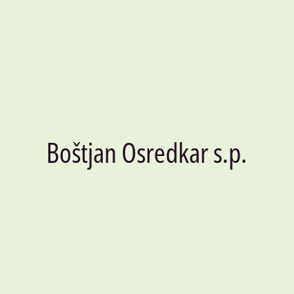 Boštjan Osredkar s.p.