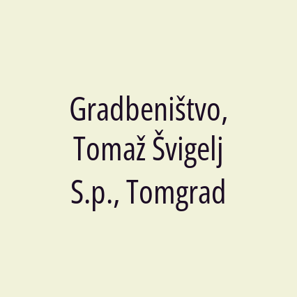 Gradbeništvo, Tomaž Švigelj S.p., Tomgrad - Logotip