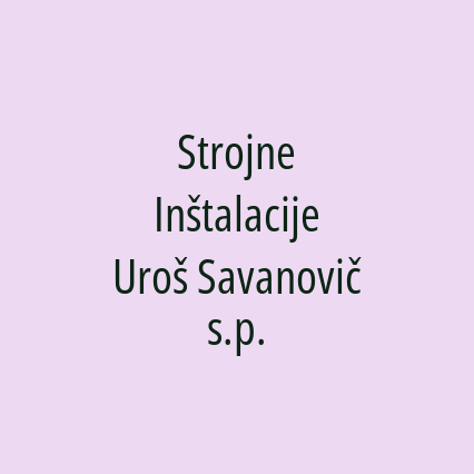 Strojne Inštalacije Uroš Savanovič s.p. - Logotip