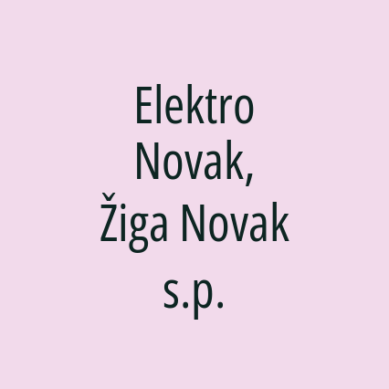 Elektro Novak, Žiga Novak s.p.