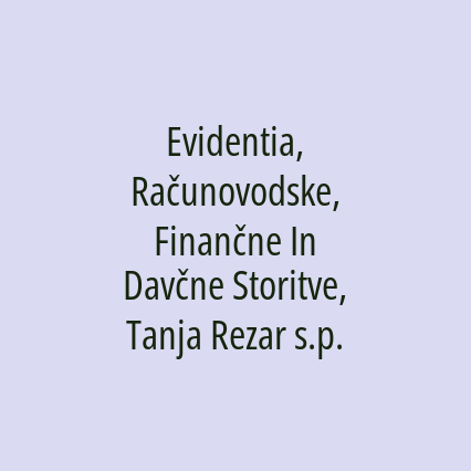 Evidentia, Računovodske, Finančne In Davčne Storitve, Tanja Rezar s.p. - Logotip