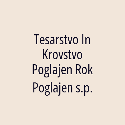 Tesarstvo In Krovstvo Poglajen Rok Poglajen s.p. - Logotip