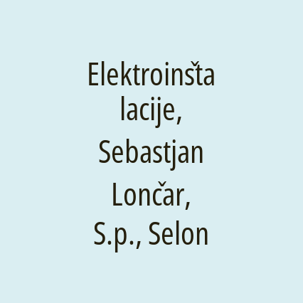 Elektroinštalacije, Sebastjan Lončar, S.p., Selon - Logotip