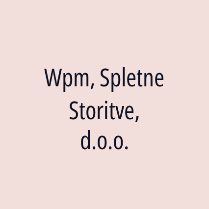 Wpm, Spletne Storitve, d.o.o.