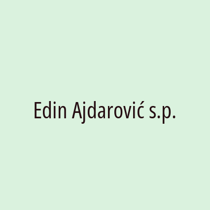 Edin Ajdarović s.p.