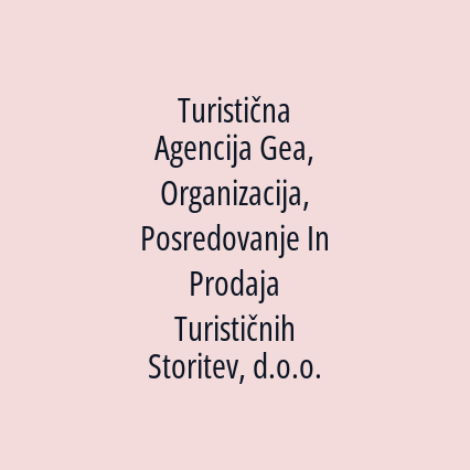 Turistična Agencija Gea, Organizacija, Posredovanje In Prodaja Turističnih Storitev, d.o.o. - Logotip