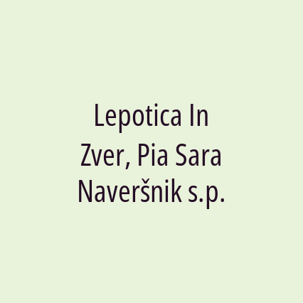 Lepotica In Zver, Pia Sara Naveršnik s.p. - Logotip