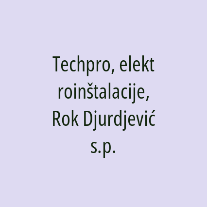 Techpro, elektroinštalacije, Rok Djurdjević s.p. - Logotip