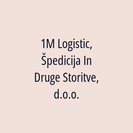 1M Logistic, Špedicija In Druge Storitve, d.o.o. - Logotip