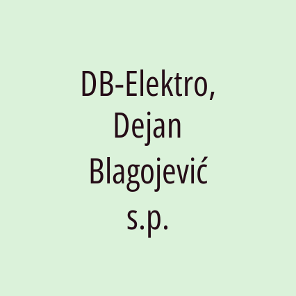 DB-Elektro, Dejan Blagojević s.p.