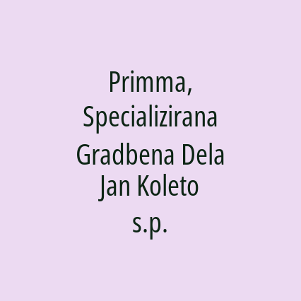 Primma, Specializirana Gradbena Dela Jan Koleto s.p. - Logotip