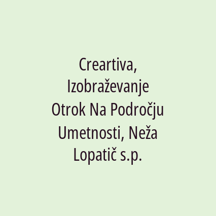 Creartiva, Izobraževanje Otrok Na Področju Umetnosti, Neža Lopatič s.p. - Logotip