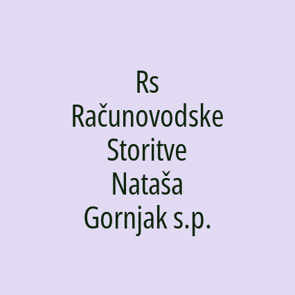 Rs Računovodske Storitve Nataša Gornjak s.p.