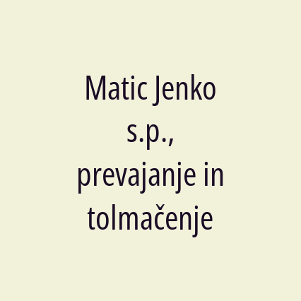 Matic Jenko s.p., prevajanje in tolmačenje - Logotip