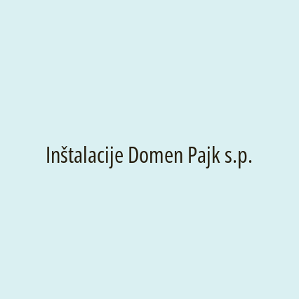 Inštalacije Domen Pajk s.p.