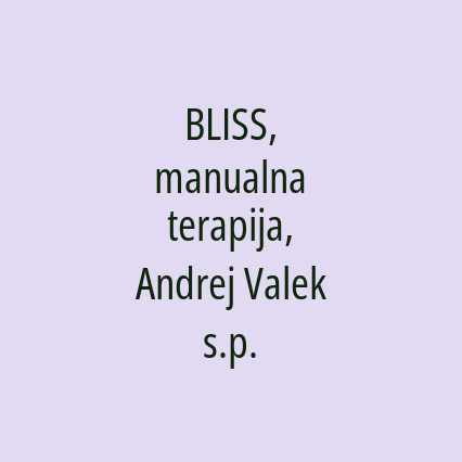 BLISS, manualna terapija, Andrej Valek s.p. - Logotip