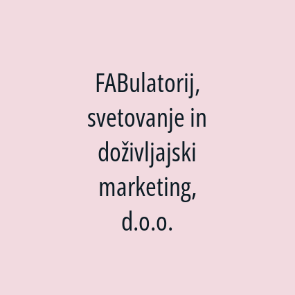 FABulatorij, svetovanje in doživljajski marketing, d.o.o. - Logotip