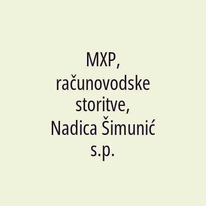 MXP, računovodske storitve, Nadica Šimunić s.p. - Logotip