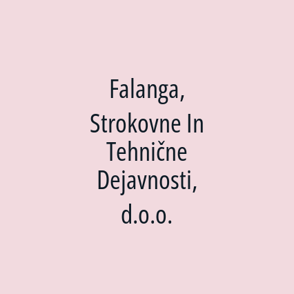 Falanga, Strokovne In Tehnične Dejavnosti, d.o.o. - Logotip