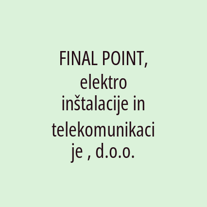 FINAL POINT, elektro inštalacije in telekomunikacije , d.o.o. - Logotip