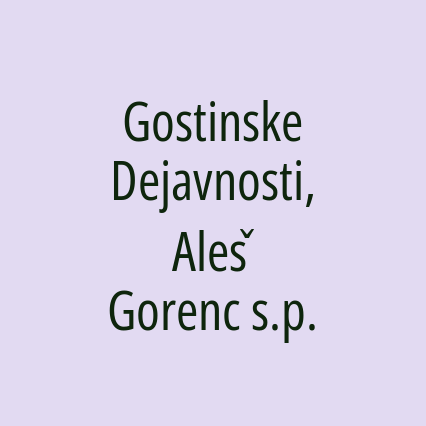 Gostinske Dejavnosti, Aleš Gorenc s.p. - Logotip