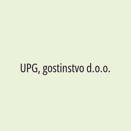 UPG, gostinstvo d.o.o. - Logotip