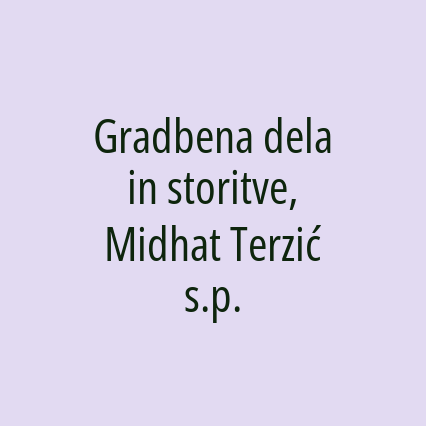 Gradbena dela in storitve, Midhat Terzić s.p. - Logotip